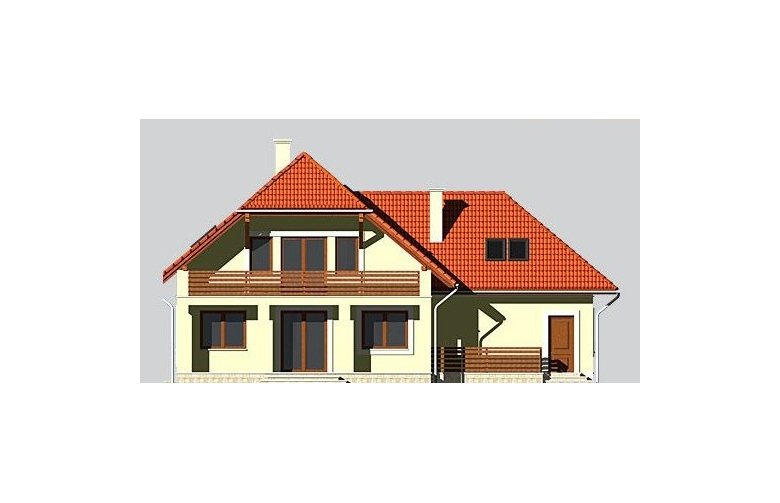 Projekt domu jednorodzinnego LK&631 - elewacja 3