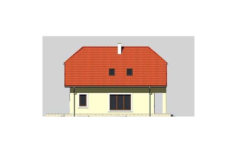 Projekt domu jednorodzinnego LK&631 - elewacja 4