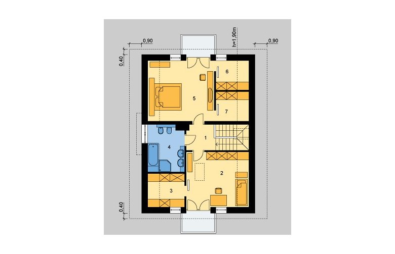 Projekt domu parterowego LK&651 - poddasze