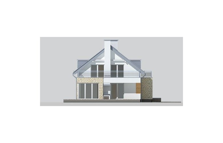 Projekt domu jednorodzinnego LK&653 - elewacja 2