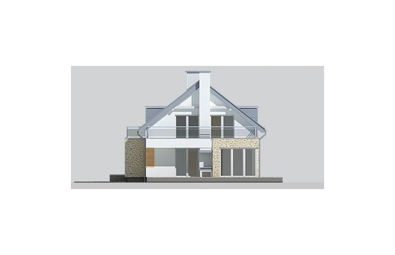 Projekt domu jednorodzinnego LK&653 - elewacja 2