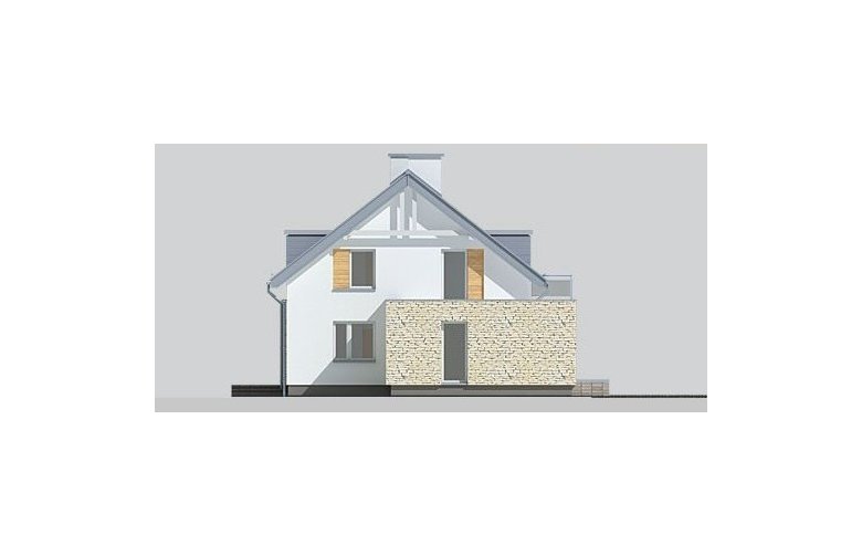 Projekt domu jednorodzinnego LK&653 - elewacja 4