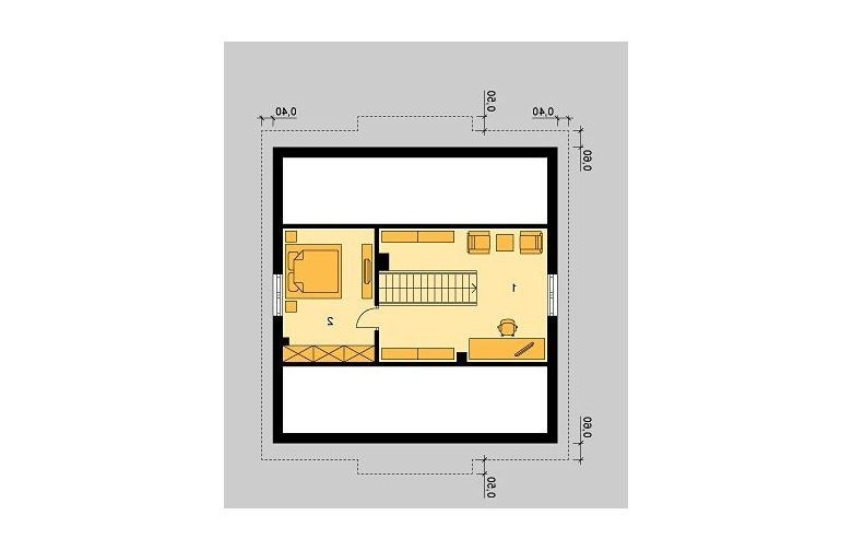 Projekt domu jednorodzinnego LK&632 - poddasze