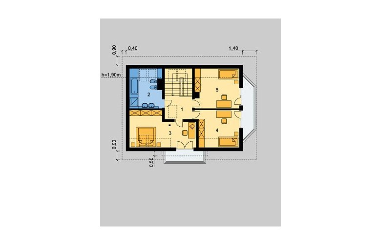 Projekt domu jednorodzinnego LK&633 - poddasze