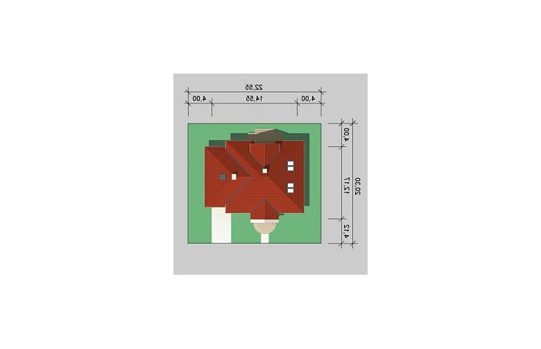 Projekt domu jednorodzinnego LK&634 - Usytuowanie - wersja lustrzana