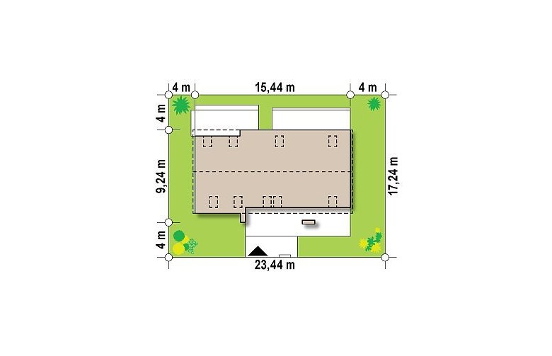 Projekt domu dwurodzinnego Z193 - Usytuowanie