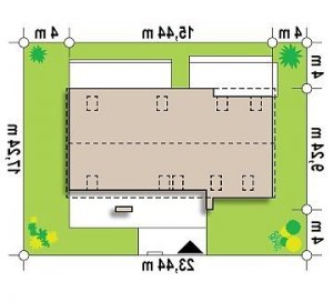 Usytuowanie budynku Z193 w wersji lustrzanej