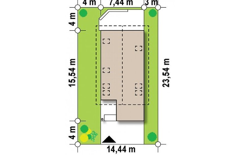 Projekt domu z poddaszem Z299 - Usytuowanie