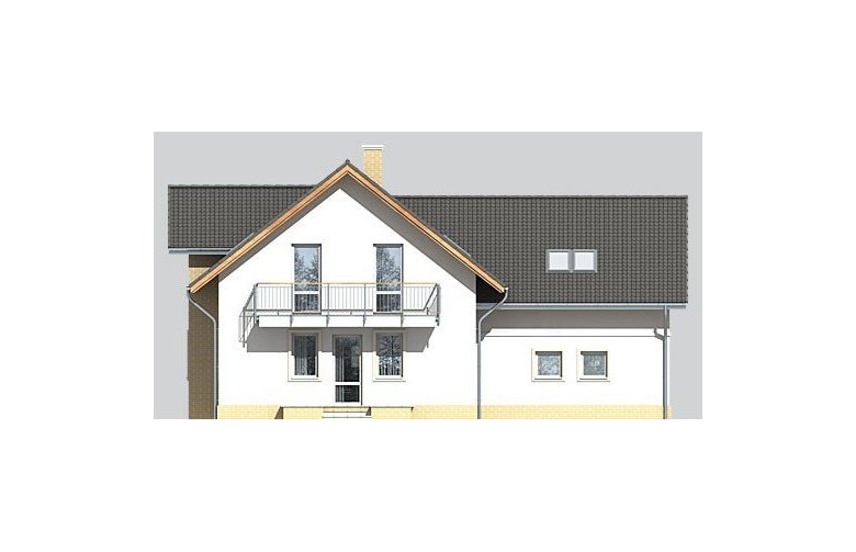 Projekt domu jednorodzinnego LK&635 - elewacja 3