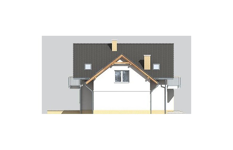 Projekt domu jednorodzinnego LK&635 - elewacja 4