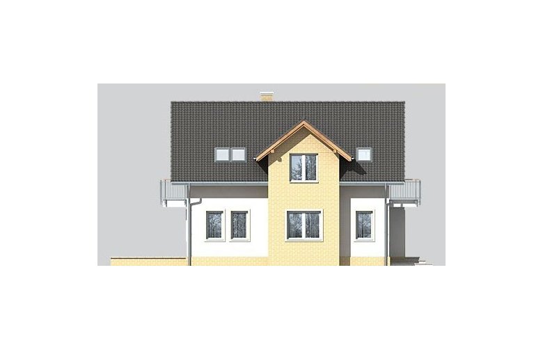 Projekt domu jednorodzinnego LK&635 - elewacja 2