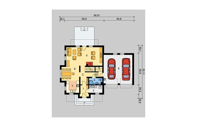 Projekt domu jednorodzinnego LK&635 - parter