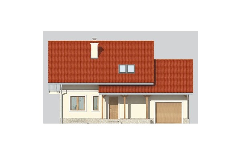 Projekt domu jednorodzinnego LK&636 - elewacja 1