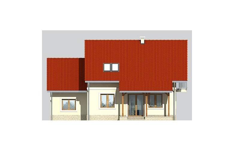 Projekt domu jednorodzinnego LK&636 - elewacja 3