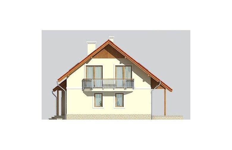 Projekt domu jednorodzinnego LK&636 - elewacja 2