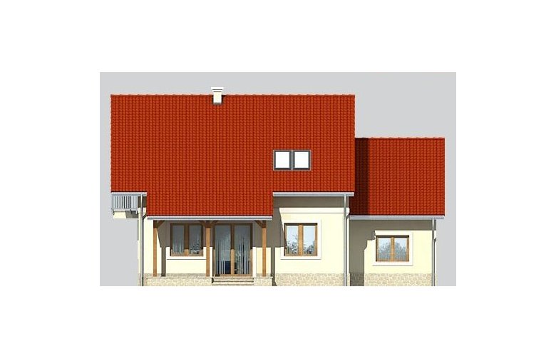 Projekt domu jednorodzinnego LK&636 - elewacja 3