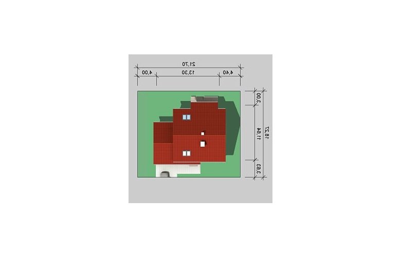 Projekt domu jednorodzinnego LK&636 - Usytuowanie - wersja lustrzana