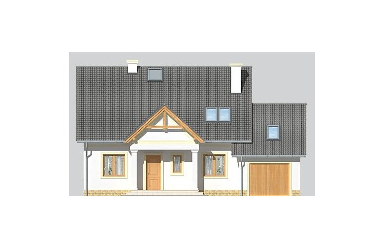 Projekt domu jednorodzinnego LK&637 - elewacja 1