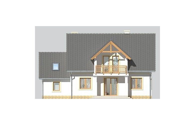 Projekt domu jednorodzinnego LK&637 - elewacja 3