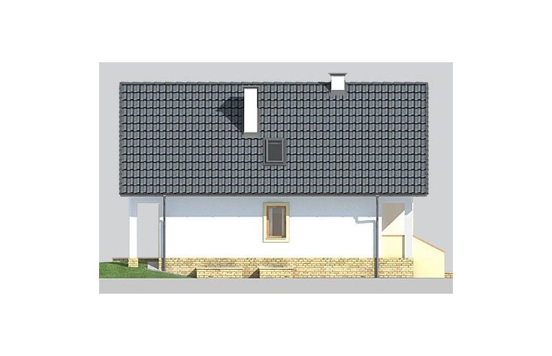 Projekt domu jednorodzinnego LK&641 - elewacja 4