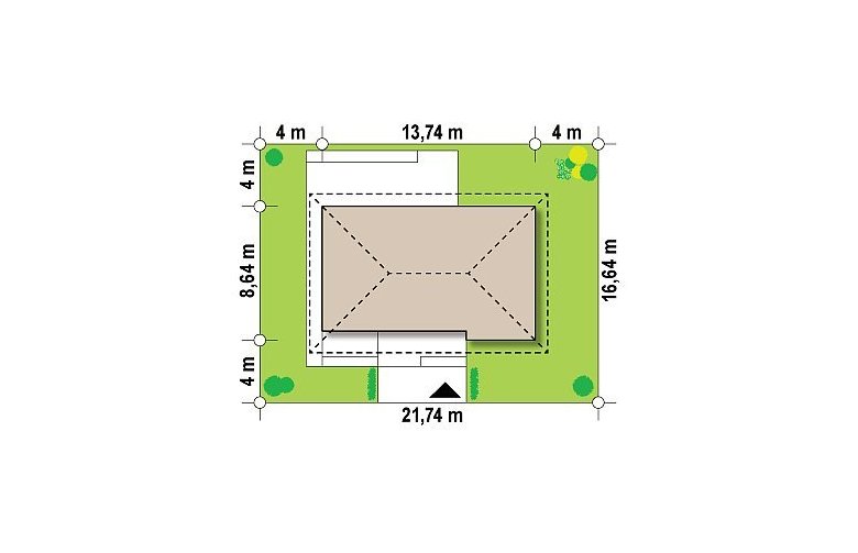 Projekt domu piętrowego Z159 - Usytuowanie