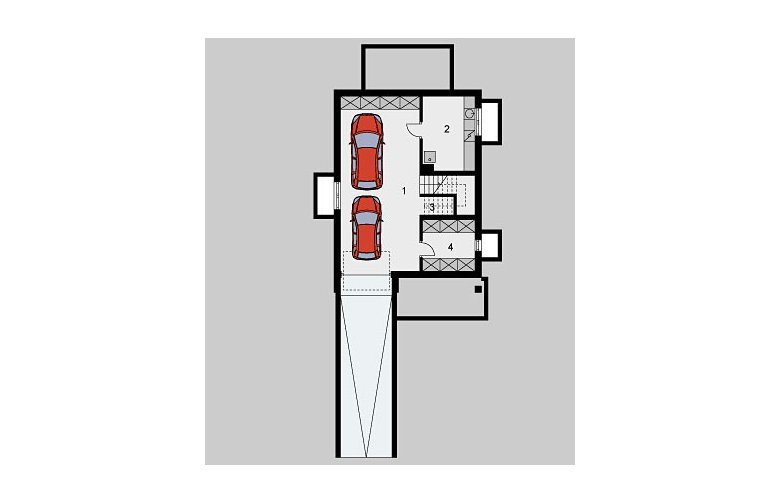 Projekt domu jednorodzinnego LK&642 - piwnica