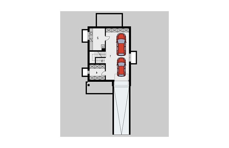 Projekt domu jednorodzinnego LK&642 - piwnica