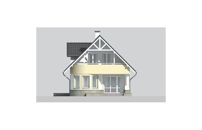 Projekt domu jednorodzinnego LK&643 - elewacja 2