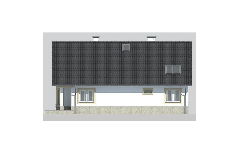 Projekt domu jednorodzinnego LK&643 - elewacja 3