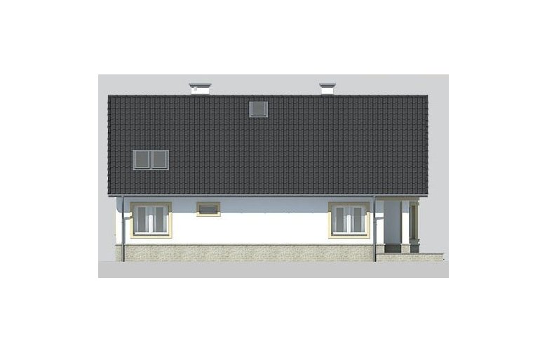 Projekt domu jednorodzinnego LK&643 - elewacja 3