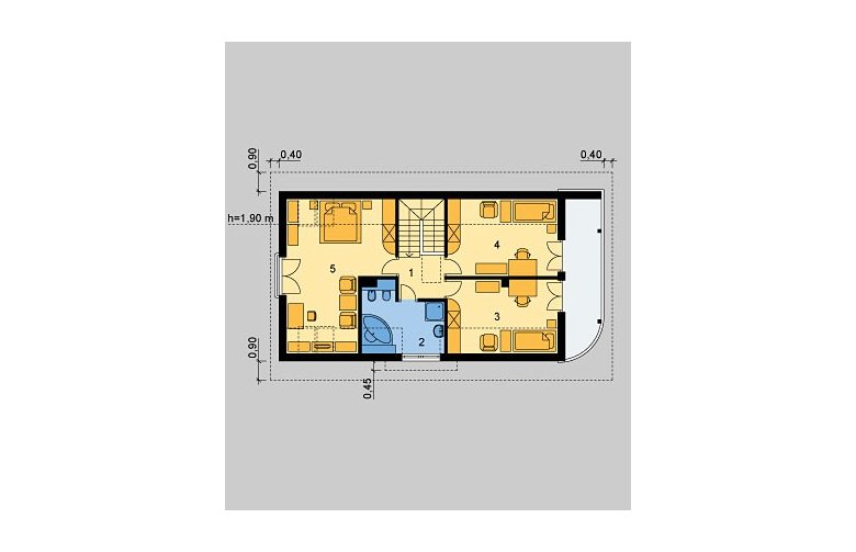 Projekt domu jednorodzinnego LK&643 - poddasze