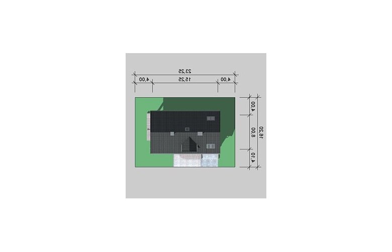 Projekt domu jednorodzinnego LK&643 - Usytuowanie - wersja lustrzana