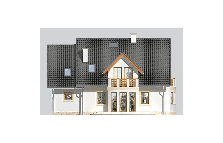 Projekt domu jednorodzinnego LK&644 - elewacja 3