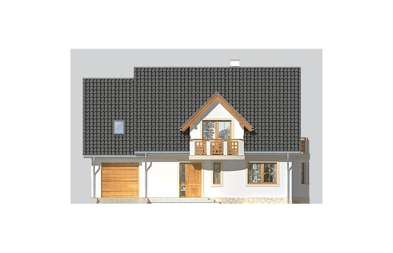 Projekt domu jednorodzinnego LK&644 - elewacja 1