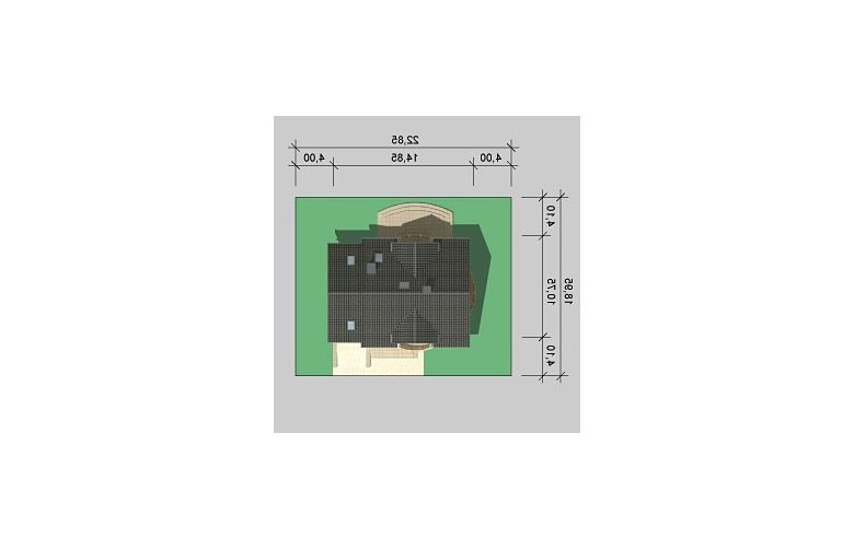 Projekt domu jednorodzinnego LK&644 - Usytuowanie - wersja lustrzana