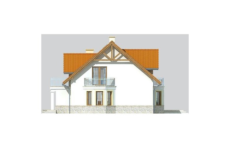 Projekt domu jednorodzinnego LK&645 - elewacja 2