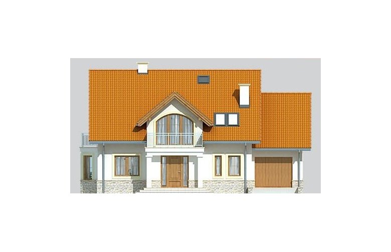Projekt domu jednorodzinnego LK&645 - elewacja 1