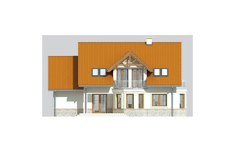 Projekt domu jednorodzinnego LK&645 - elewacja 3