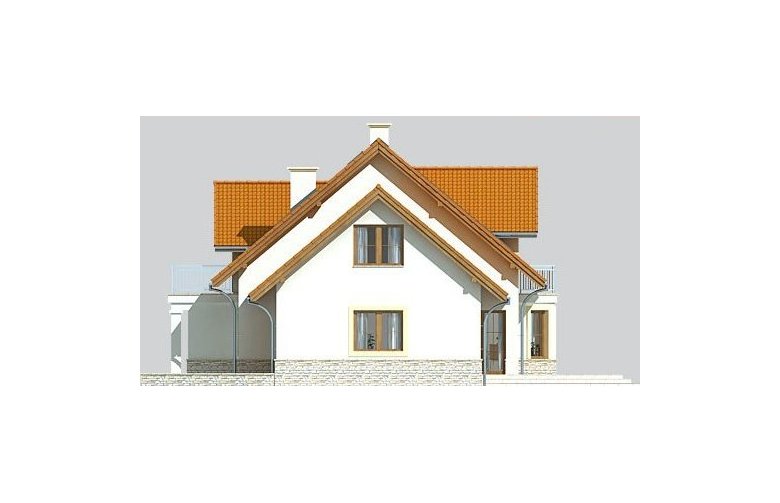Projekt domu jednorodzinnego LK&645 - elewacja 4