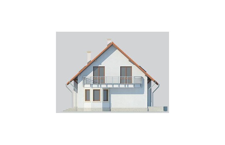 Projekt domu jednorodzinnego LK&649 - elewacja 2