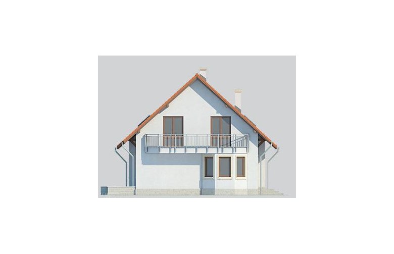 Projekt domu jednorodzinnego LK&649 - elewacja 2