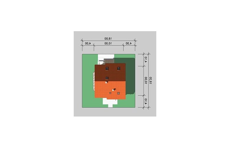 Projekt domu jednorodzinnego LK&649 - Usytuowanie - wersja lustrzana