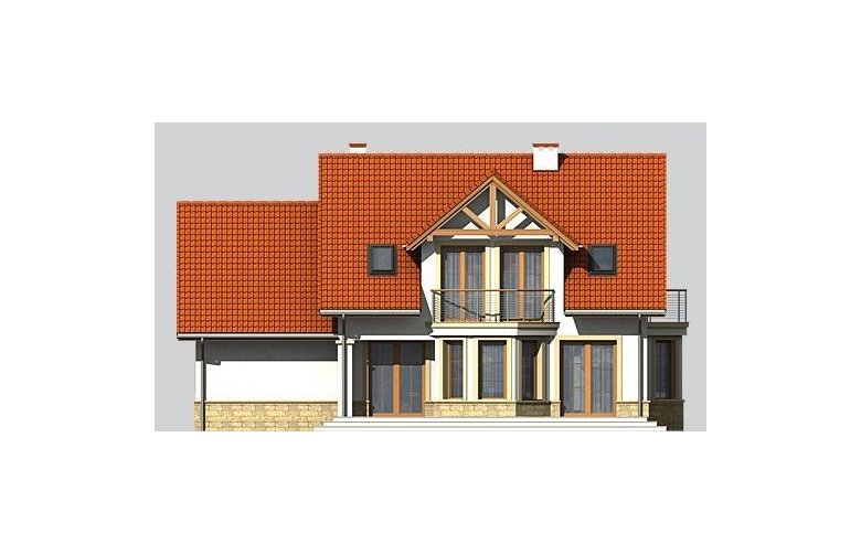 Projekt domu jednorodzinnego LK&656 - elewacja 3