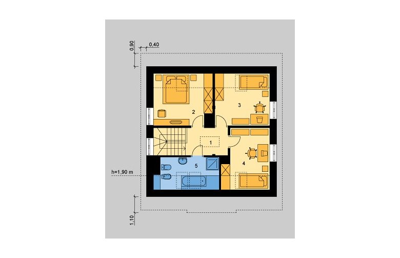 Projekt domu jednorodzinnego LK&661 - poddasze