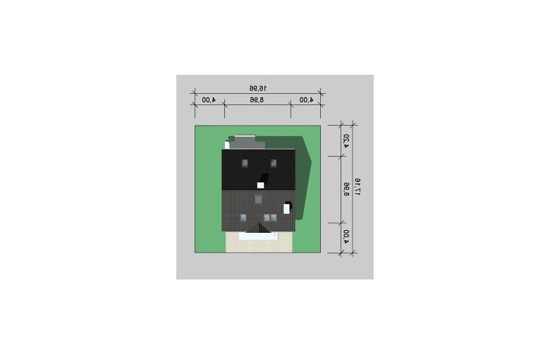 Projekt domu jednorodzinnego LK&661 - Usytuowanie - wersja lustrzana