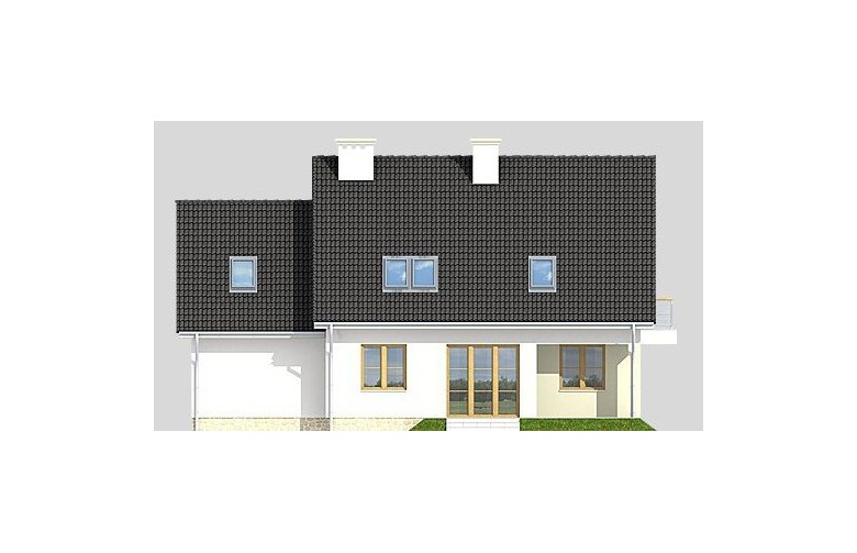 Projekt domu jednorodzinnego LK&664 - elewacja 3
