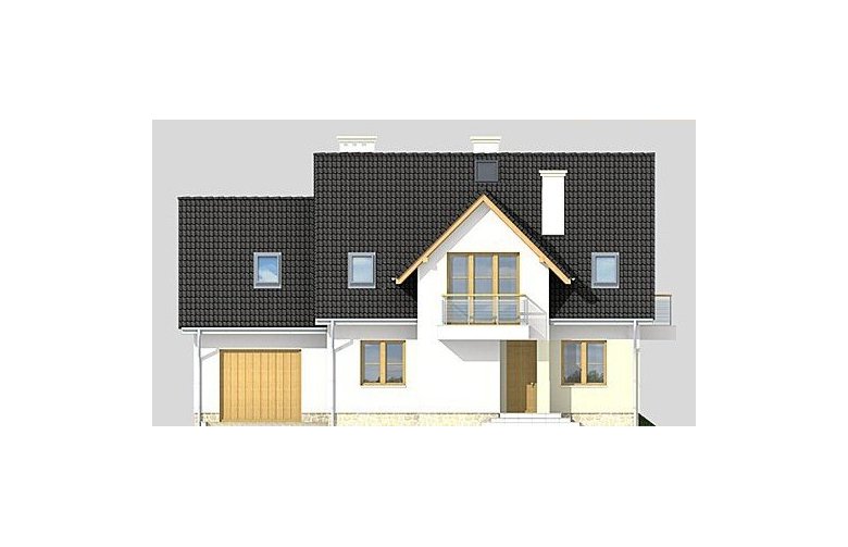 Projekt domu jednorodzinnego LK&664 - elewacja 1
