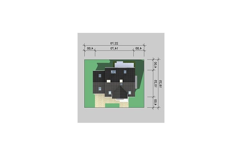 Projekt domu jednorodzinnego LK&664 - Usytuowanie - wersja lustrzana