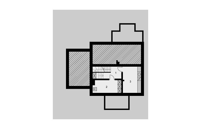 Projekt domu jednorodzinnego LK&665 - piwnica
