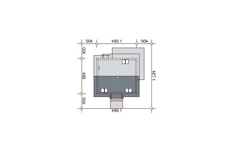 Projekt domu jednorodzinnego Armanda BIS - Usytuowanie - wersja lustrzana
